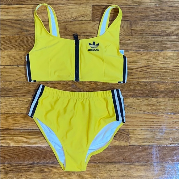 yellow adidas bikini